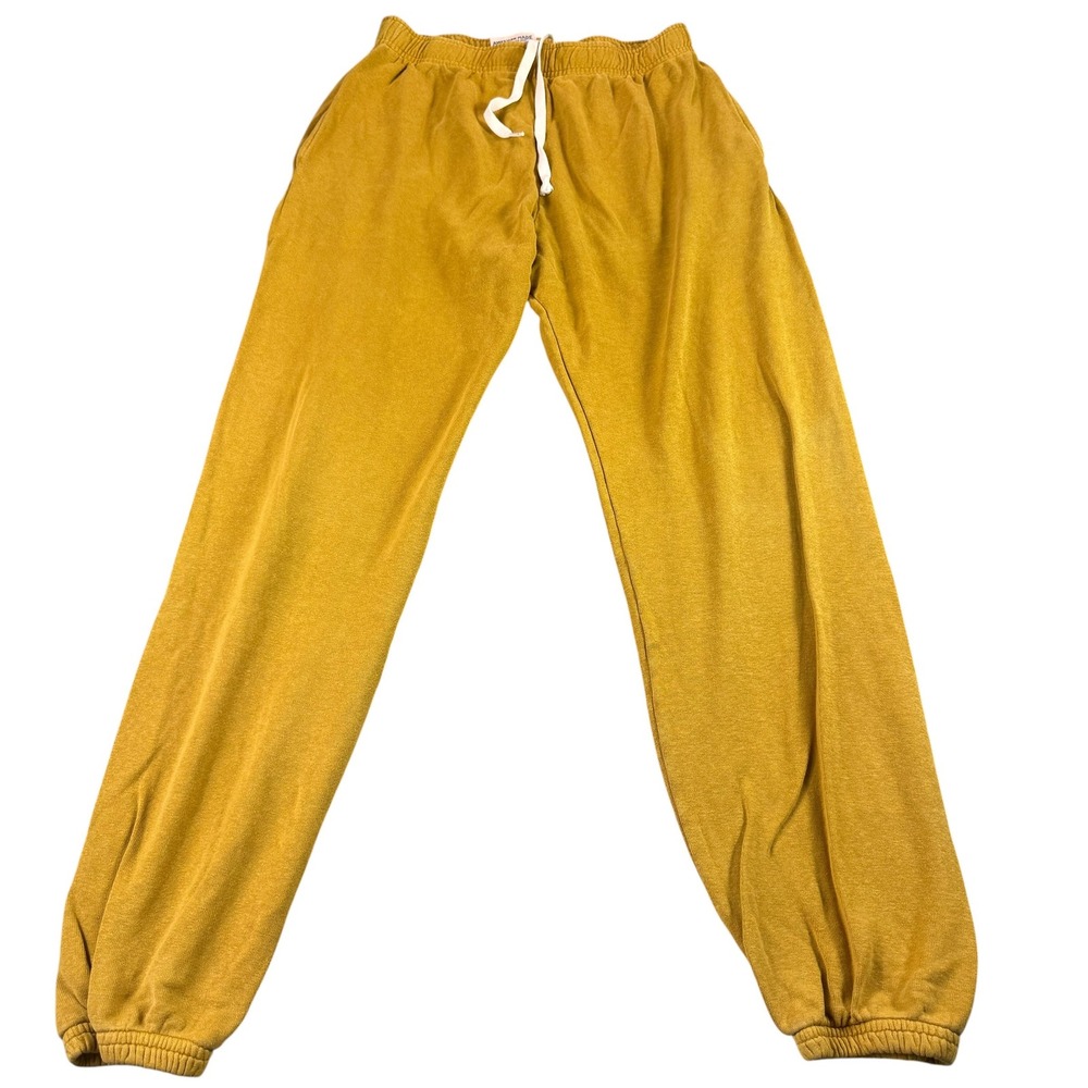 Jungmaven Hemp Organic Cotton Sweatpants Mustard Yellow Joggers Mens Medium USA